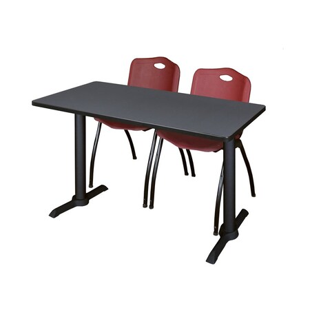 Cain Rectangle Tables > Training Tables > Cain Training Table & Chair Sets, 48 W, 24 L, 29 H, Grey MTRCT4824GY47BY